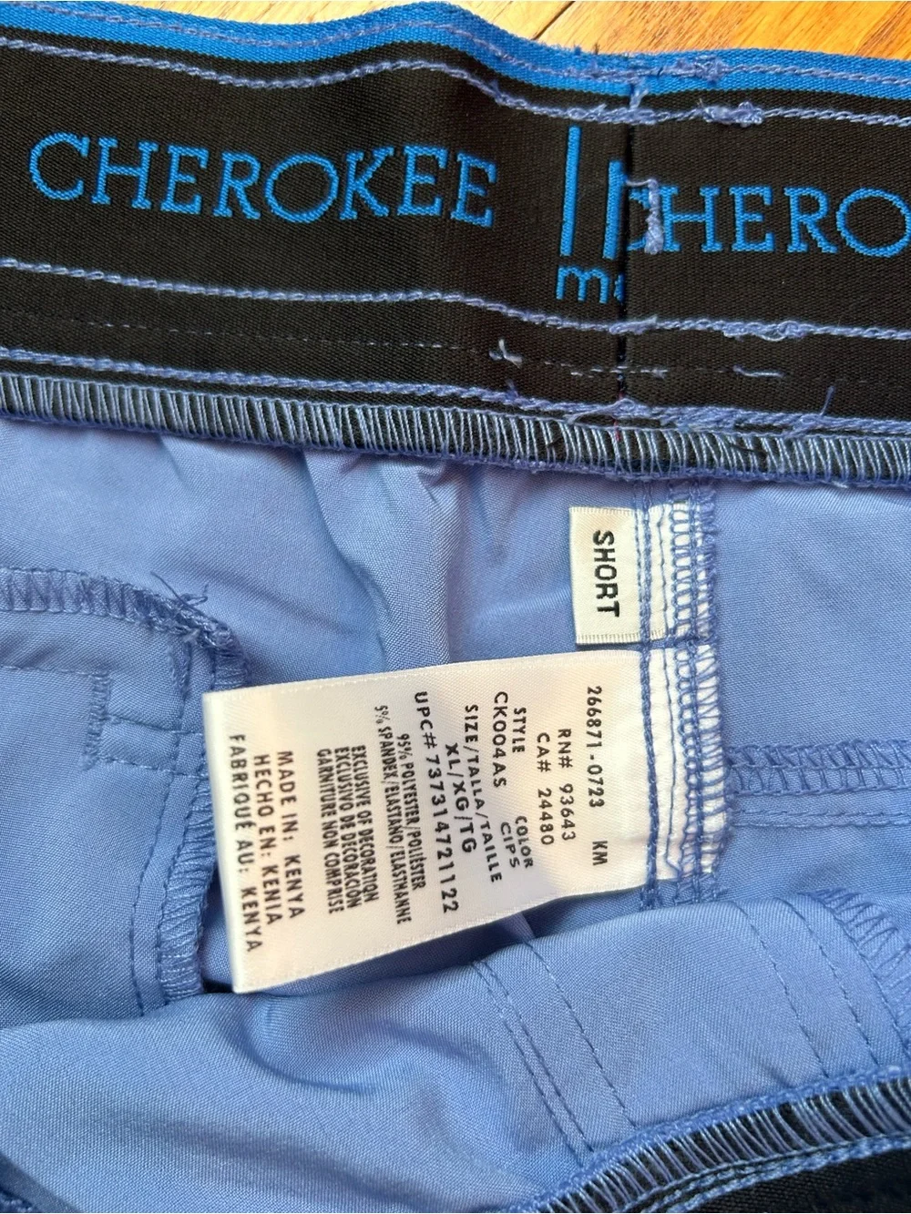 Cherokee Light Blue Men’s Jogger Scrub Pants xl short